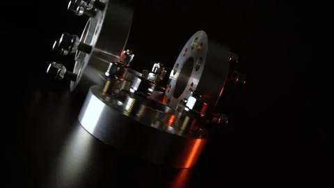 Custom tuning spacers for car expansion Vídeo Stock 160658082