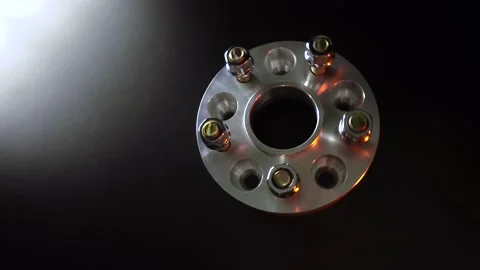 Custom tuning spacers for car expansion Stock Footage 160659772