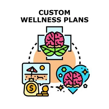 Custom wellness plan concepts for mental and physical health Illustration