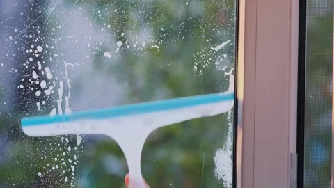 Custom window glass cleaning Stock Footage 247333759