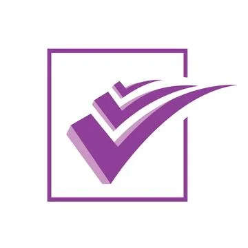 Custom Yes true good done check mark logo symbol design graphic Stock Illustration