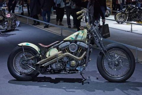 Custom Zero Given motorcycle. Fotos de archivo