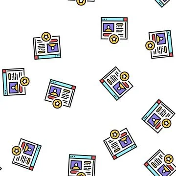 Customer account bonus vector seamless pattern Illustrazione stock