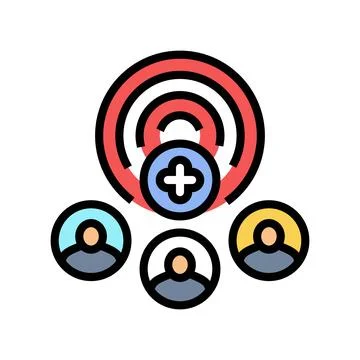 Customer acquisition technical sales engineer color icon vector illustration Stock Illustration