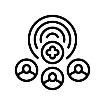 Customer acquisition technical sales engineer line icon vector illustration Stock Illustration