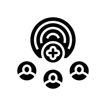 Customer acquisition technical sales engineer glyph icon vector illustration Stock Illustration