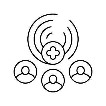 Customer acquisition technical sales engineer line icon vector illustration イラスト素材