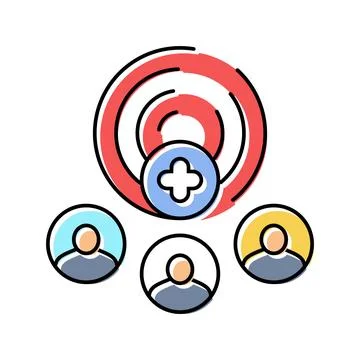 Customer acquisition technical sales engineer color icon vector illustration Illustrazione stock