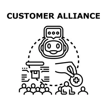 Customer alliance program building loyalty with ai Illustration
