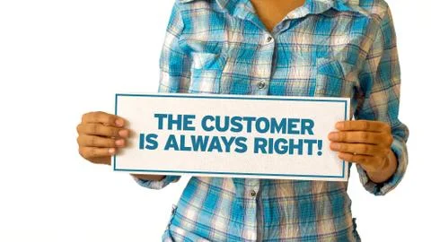 The customer is always right Stock Illustration