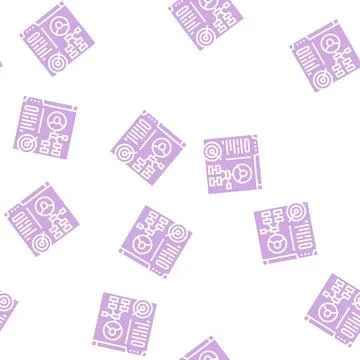 Customer analytics report glyph seamless pattern Stock Illustration