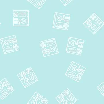 Customer analytics report line seamless pattern Stock Illustration