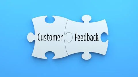 Customer and feedback puzzle Stock Illustration