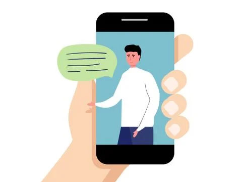 Customer and operator, online technical support 24-7 for web page. Vector Stock Illustration