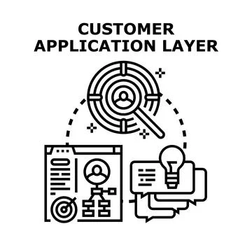 Customer application layer optimizing user experience Stock Illustration