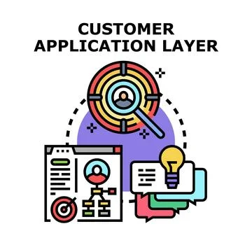 Customer application layer optimizing user experience Stock Illustration