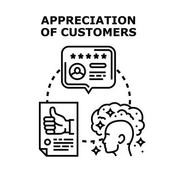 Customer appreciation concept with excellent client feedback Stock Illustration