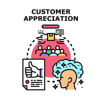 Customer appreciation concept recognizing client loyalty Stock-Illustration