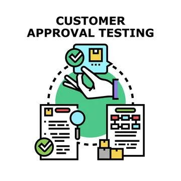 Customer approval testing evaluating product user feedback イラスト素材