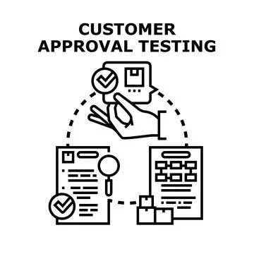 Customer approval testing evaluating product user feedback 库存插图