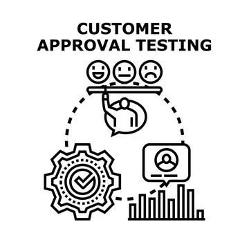 Customer approval testing process for product development イラスト素材