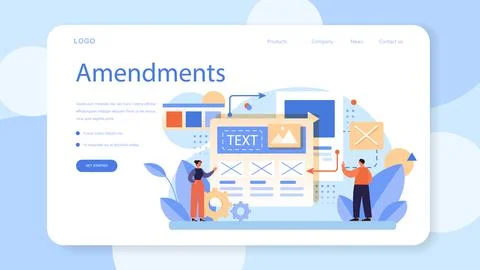 Customer approval web banner or landing page. Marketing program Illustrazione stock