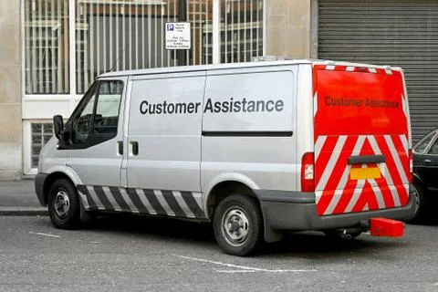 Customer assitance van Stock Photos