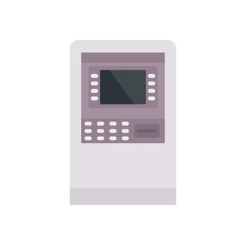 Customer atm icon flat isolated vector Stock Illustration