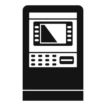 Customer atm icon, simple style Stock Illustration