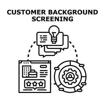 Customer background screening process and due diligence Stock Illustration