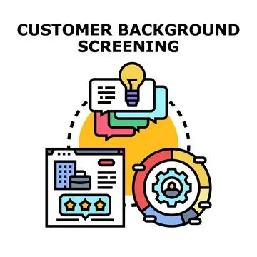 Customer background screening process and due diligence Stock Illustration