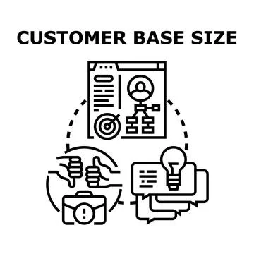 Customer base size management and optimization strategy イラスト素材