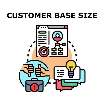 Customer base size management and optimization strategy Ilustración de archivo