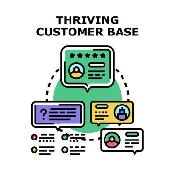 Customer base strategy creating business growth and loyalty Stock Illustration