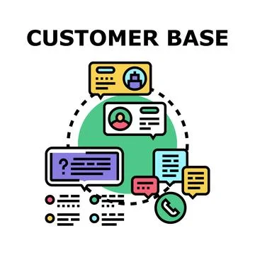 Customer base strategy forming business connections Stock Illustration
