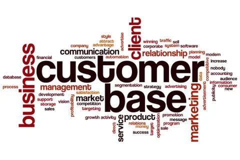 Customer base word cloud Stock Illustration