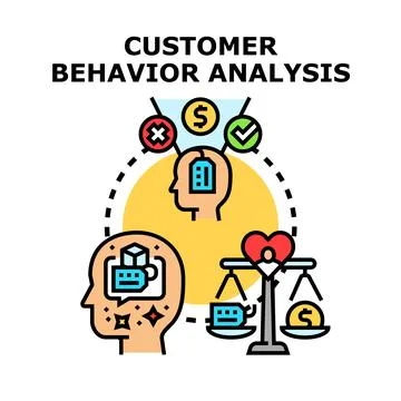 Customer behavior analysis concept vector illustration Stock Illustration