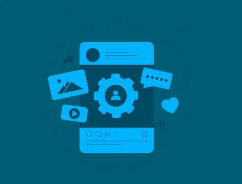 Customer behavior analytics with social media content, feedback ratings and Stock Illustration