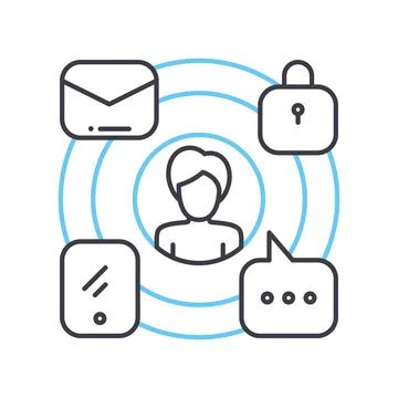 Customer behaviour line icon, outline symbol, vector illustration, concept sign Stock Illustration