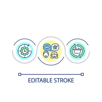 Customer behaviour loop concept icon Illustrazione stock