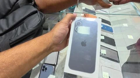 Customer Buying iPhone 17 Pro at Shop in Jamuna Future Park, Dhaka Stock Footage 333701425