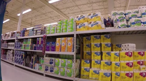 Customer buying zipbag inside superstore Stock Footage 44158853