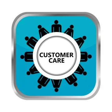 Customer care button Stock Illustration