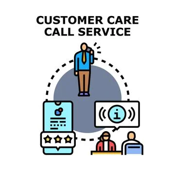 Customer care call service concept vector illustration Stock Illustration