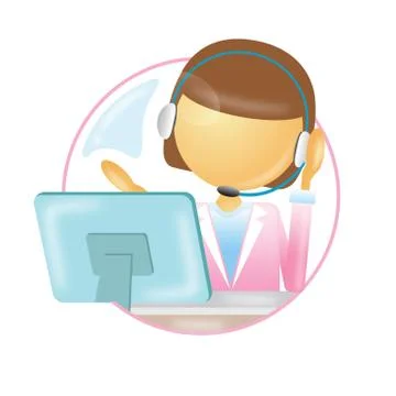Customer care centre Stock Illustration