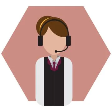 Customer Care Executive Illustrazione stock