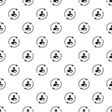 Customer care pattern seamless vector Illustrazione stock