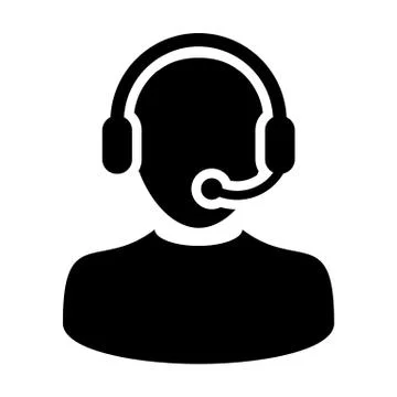 Customer Care Service Support Icon Vector Person Human Avatar illustration Stock Illustration