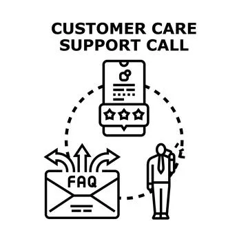 Customer care support call service concept Stock Illustration