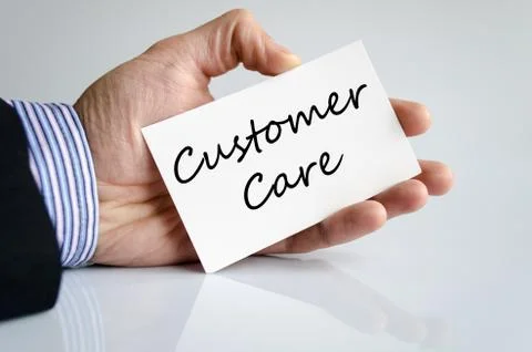 Customer care text concept Stock Photos
